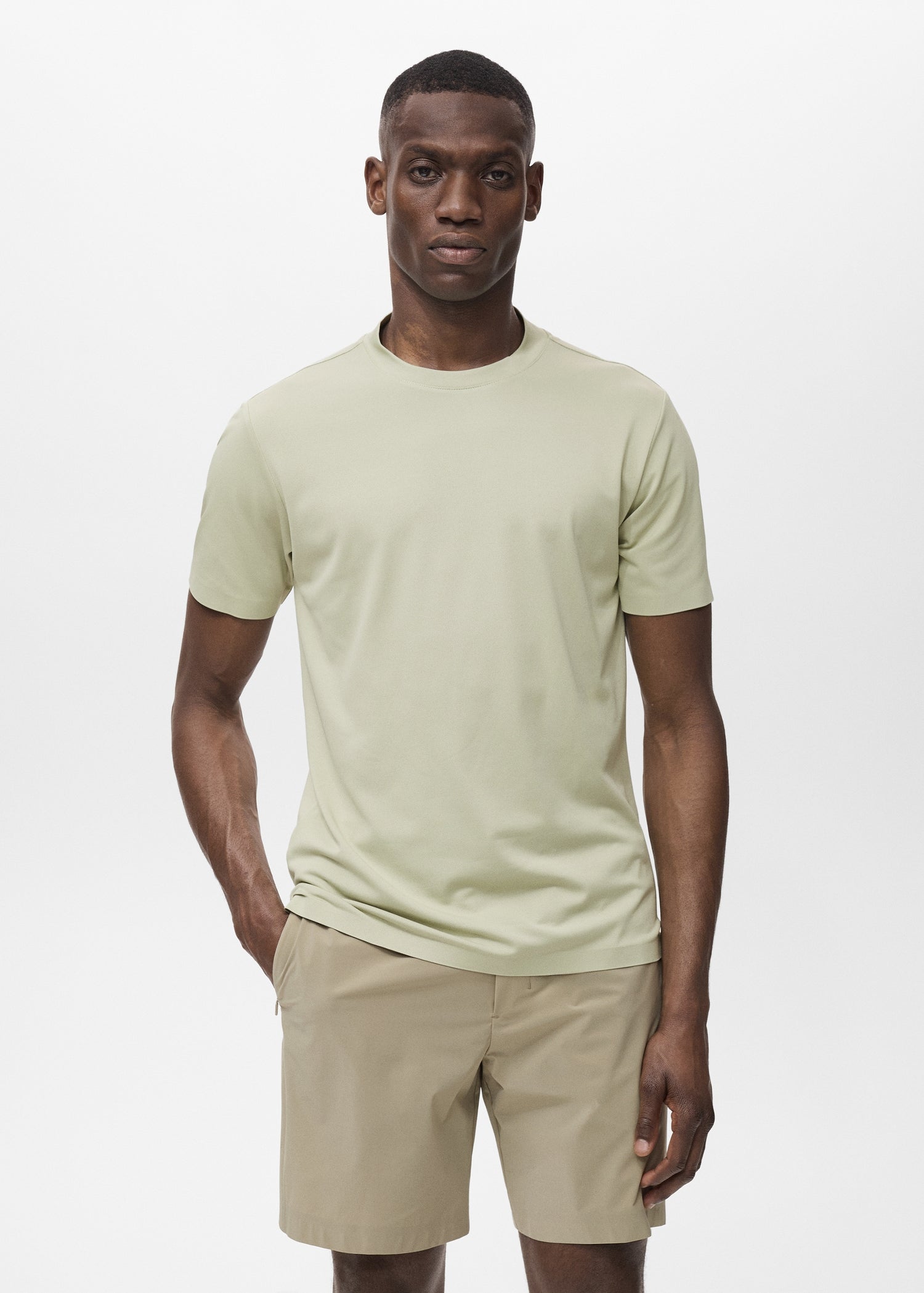 Mango t-shirt escala in Mint