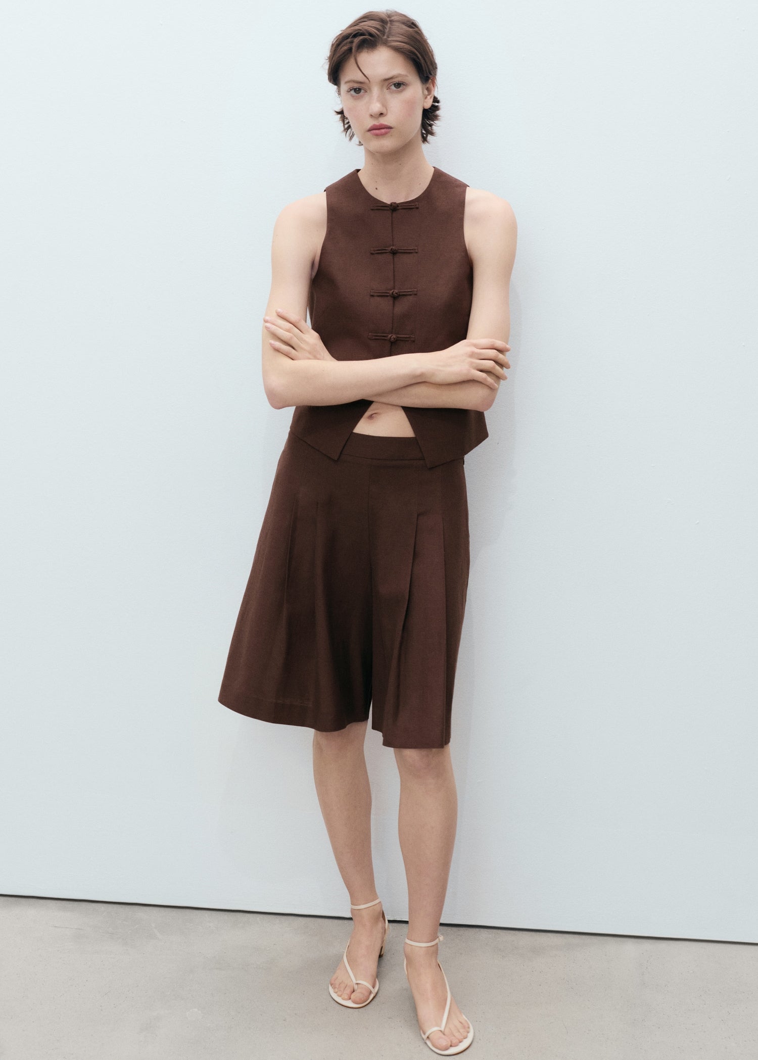 Mango vest laguna in Chocolate - 99999999_01