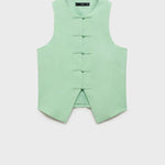 Mango vest laguna in Pastel Green - B