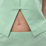 Mango vest laguna in Pastel Green - D6
