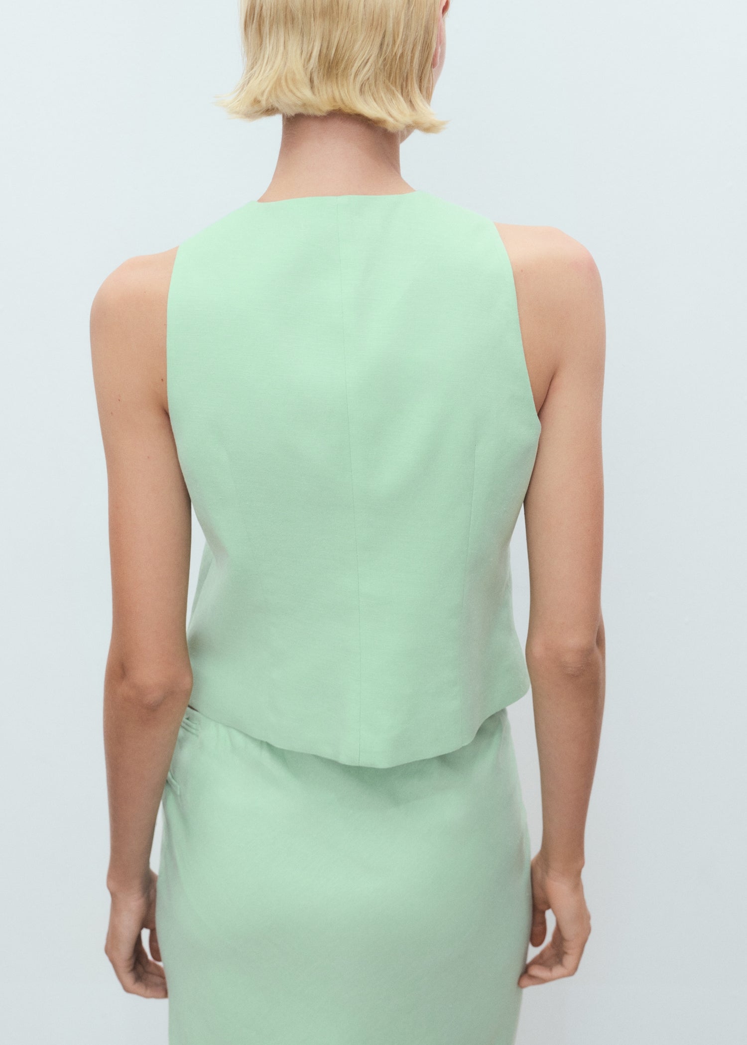Mango vest laguna in Pastel Green - R