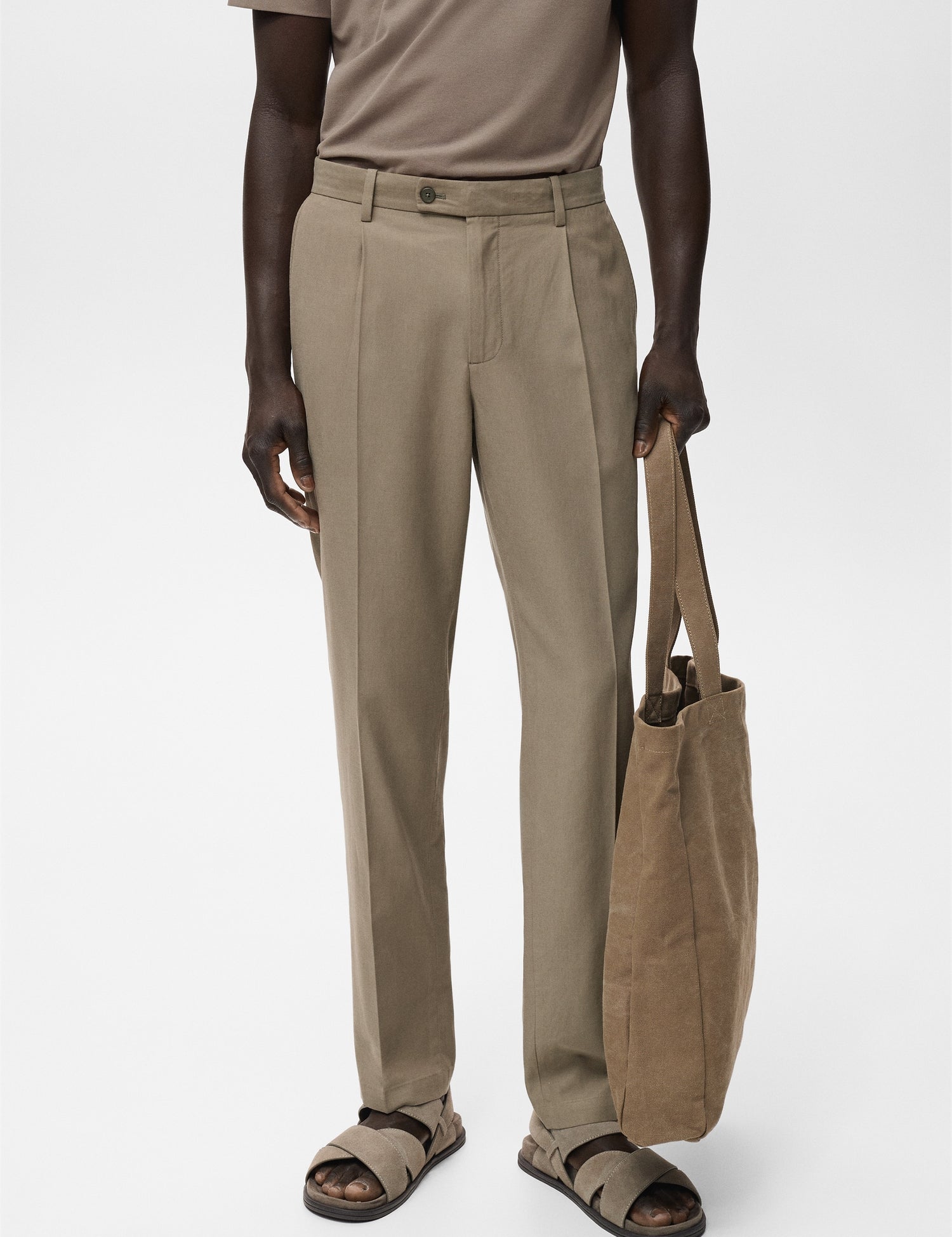 Mango trousers ennio in Brown