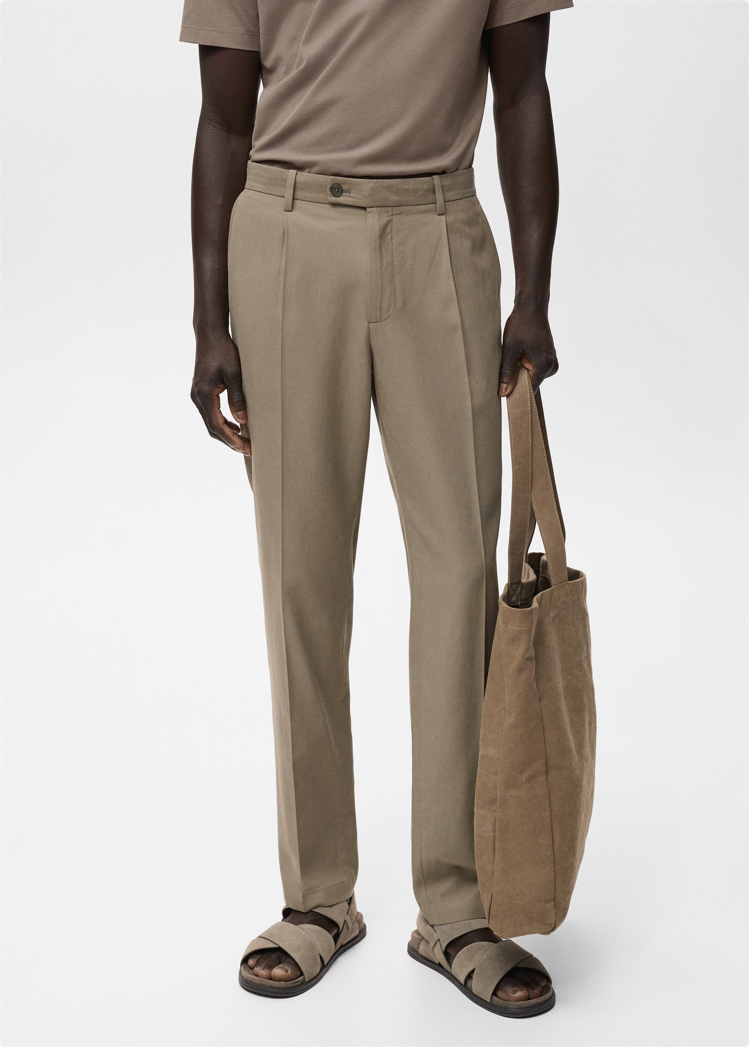 Mango trousers ennio in Brown