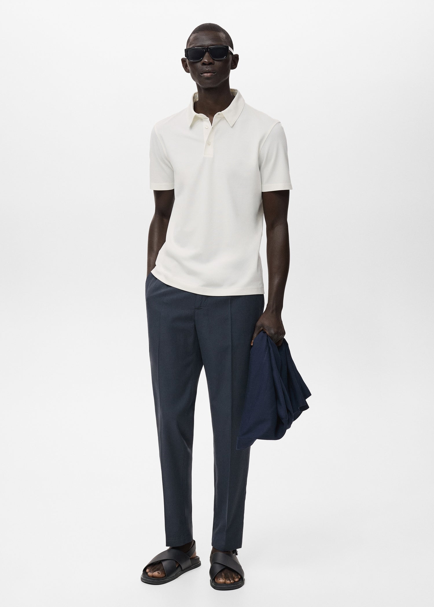 Mango trousers ennio in Navy - 99999999_01