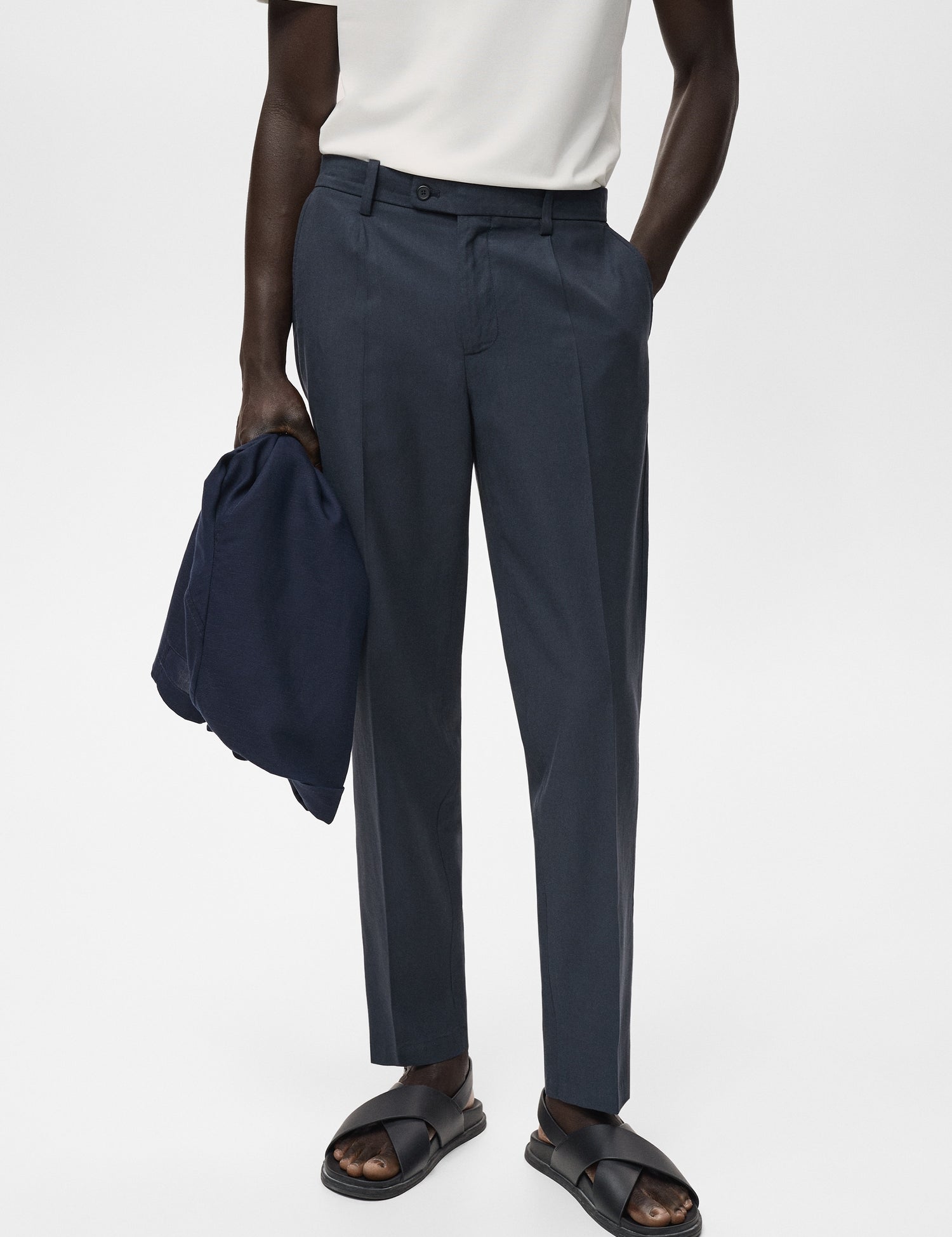 Mango trousers ennio in Navy