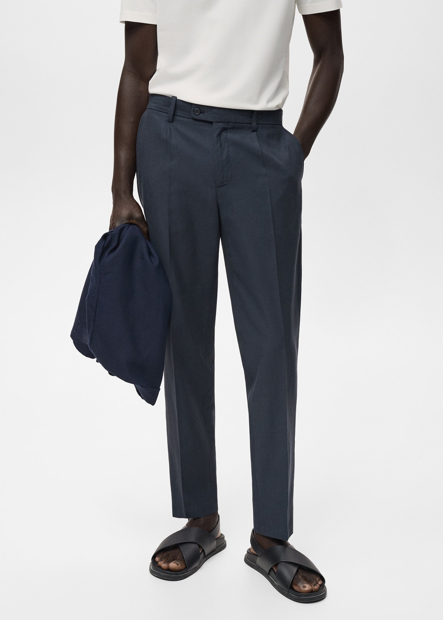 Mango trousers ennio in Navy