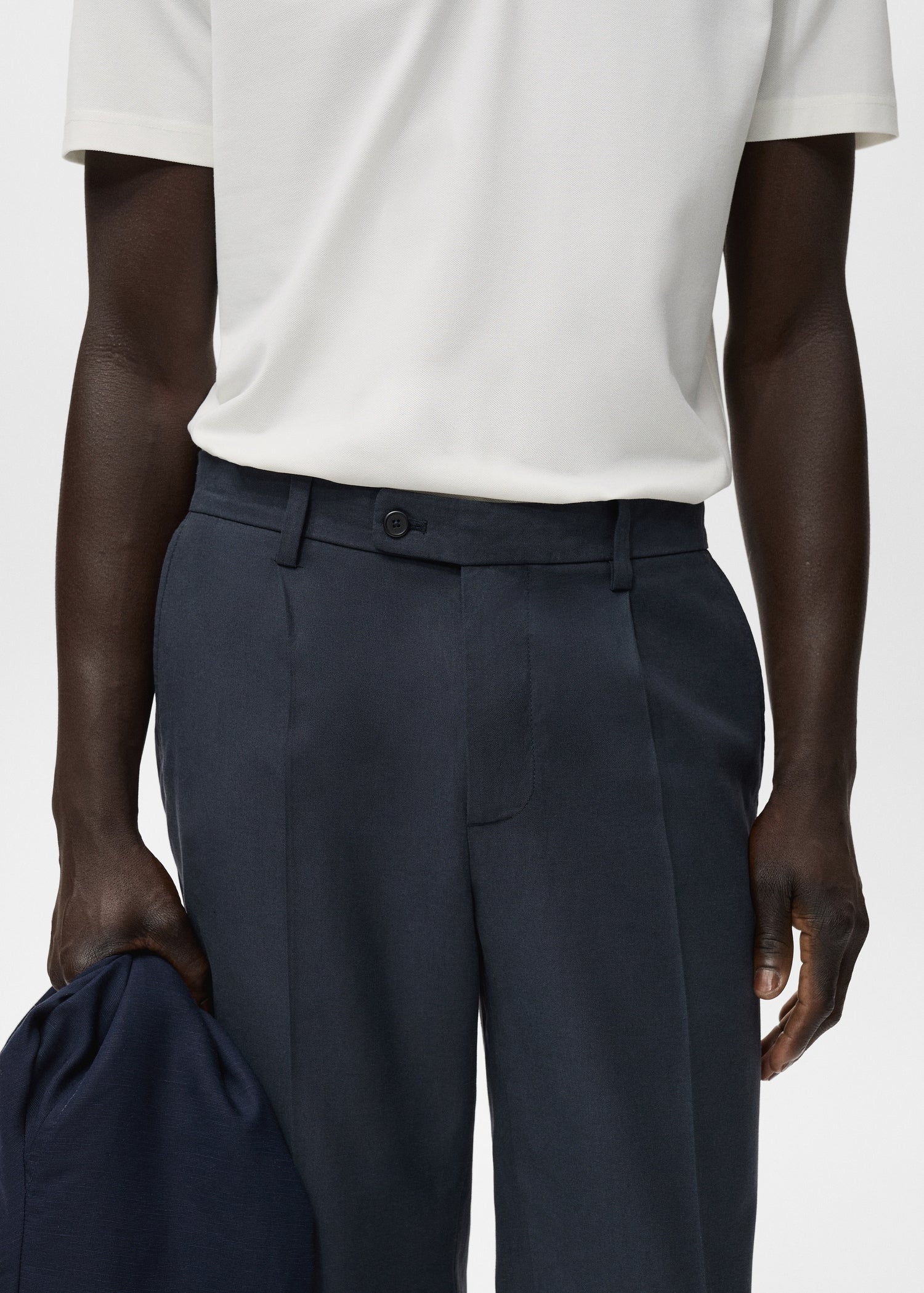 Mango trousers ennio in Navy - D1