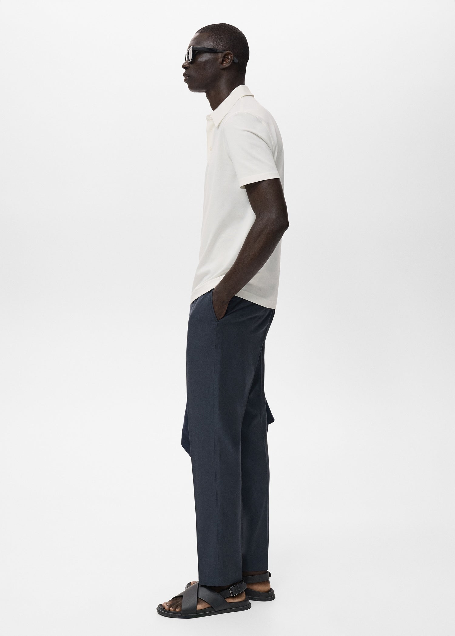 Mango trousers ennio in Navy - D2