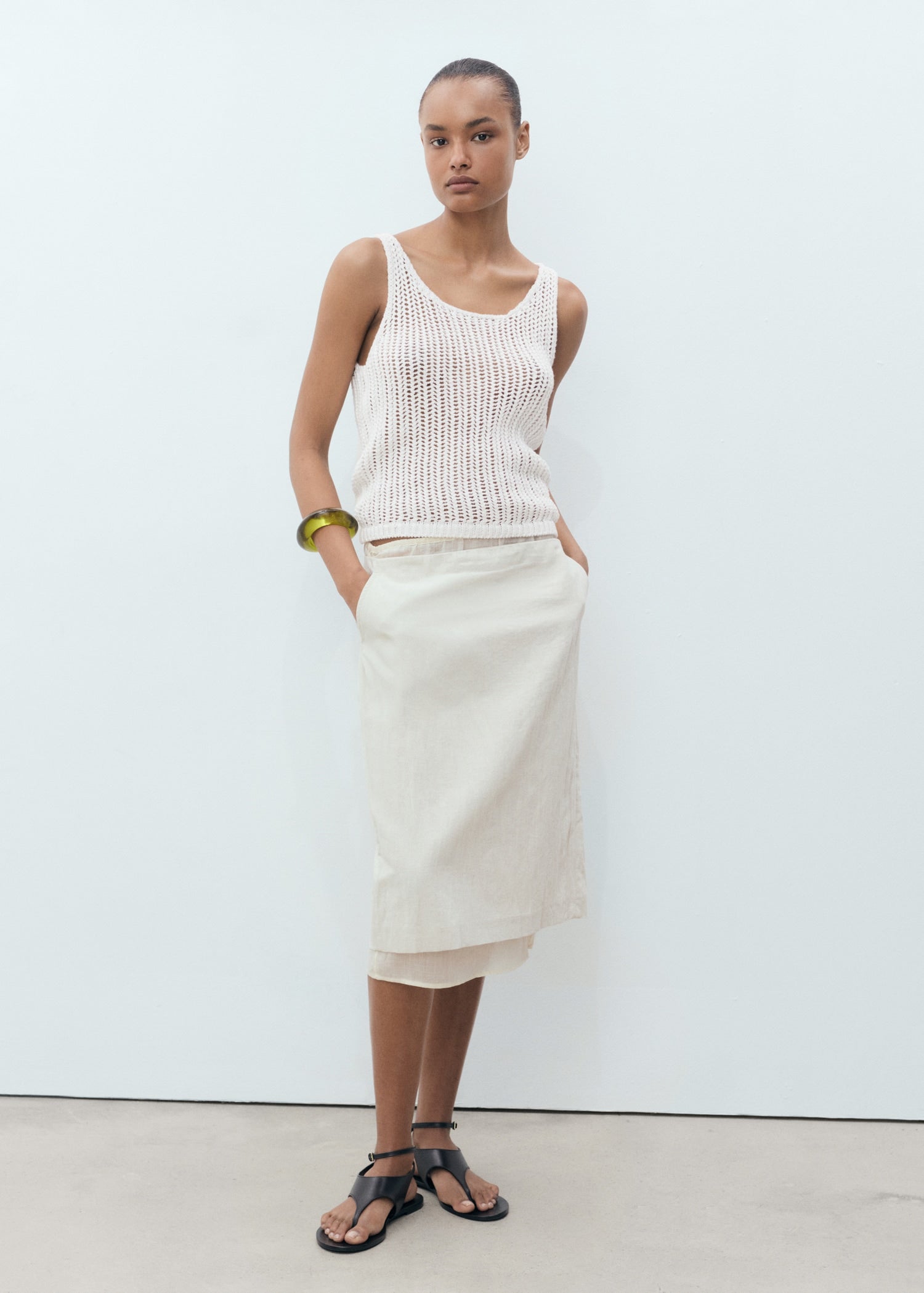 Mango top gonzalo in Off White - 99999999_01