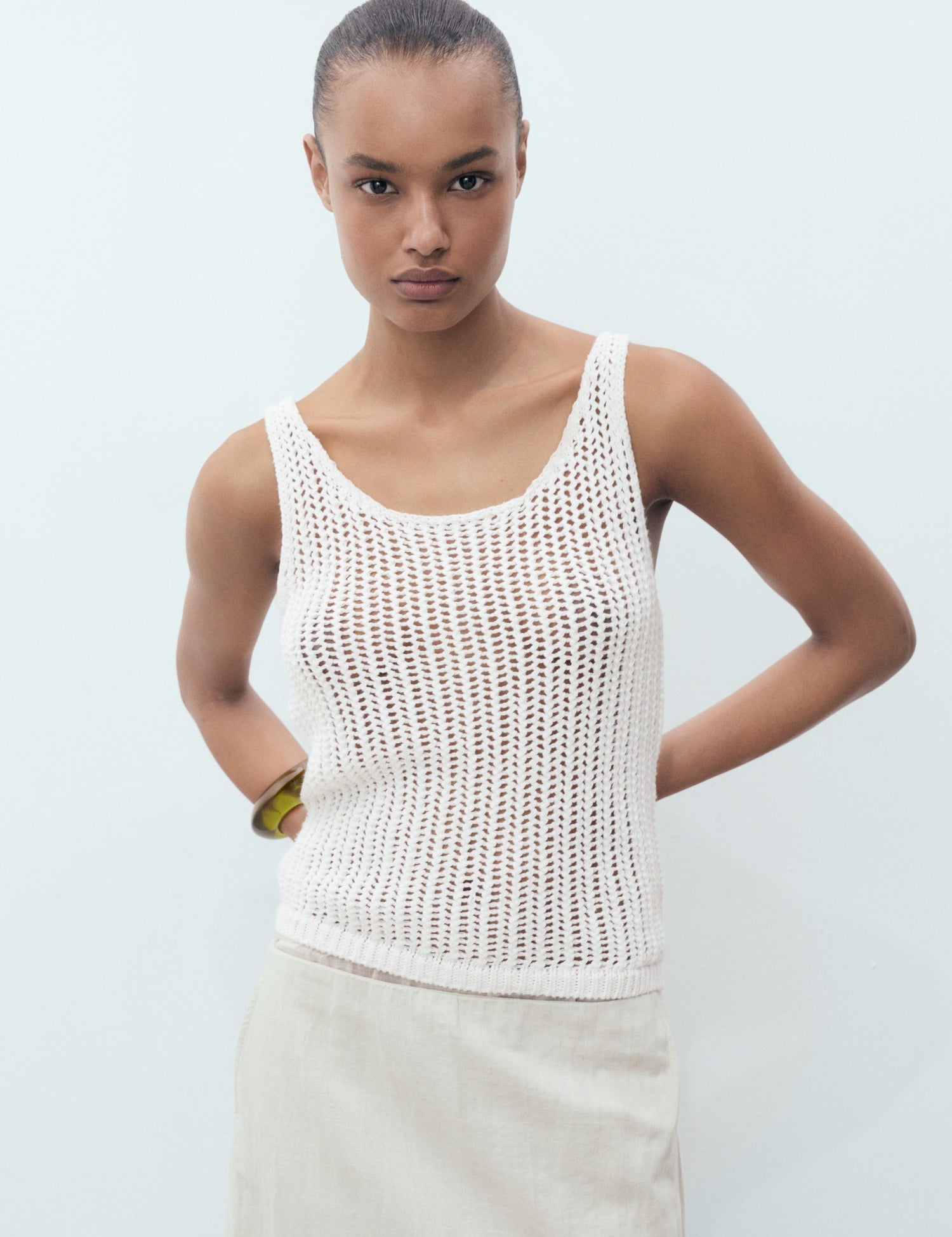 Mango top gonzalo in Off White