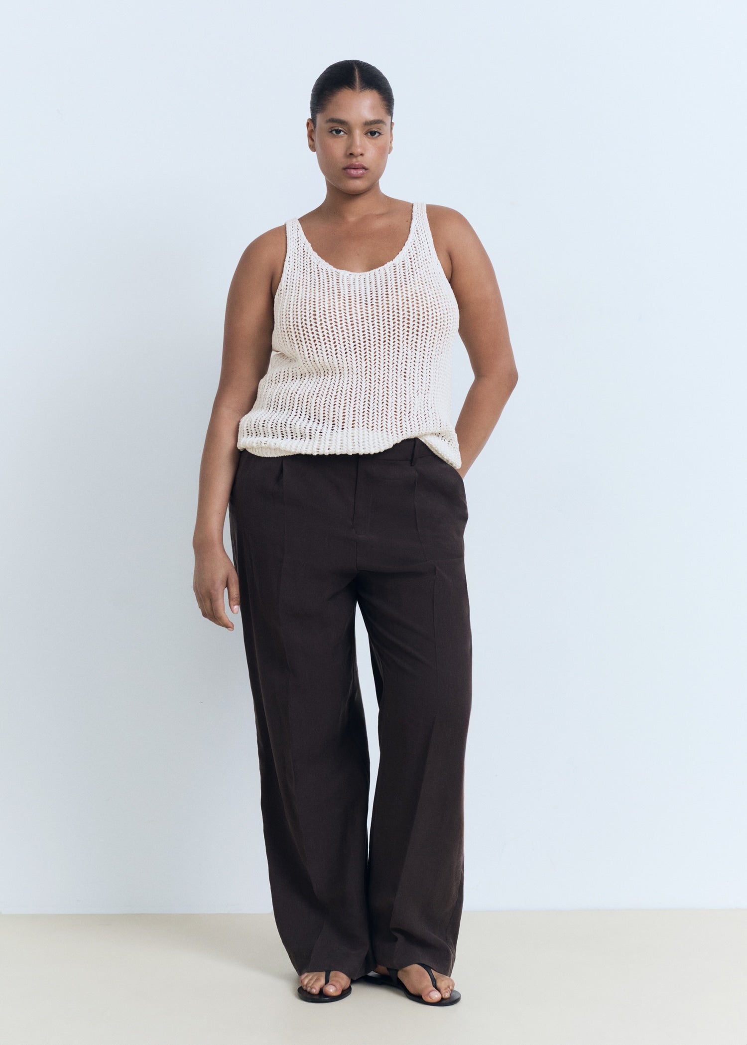 Mango top gonzalo in Off White - D3