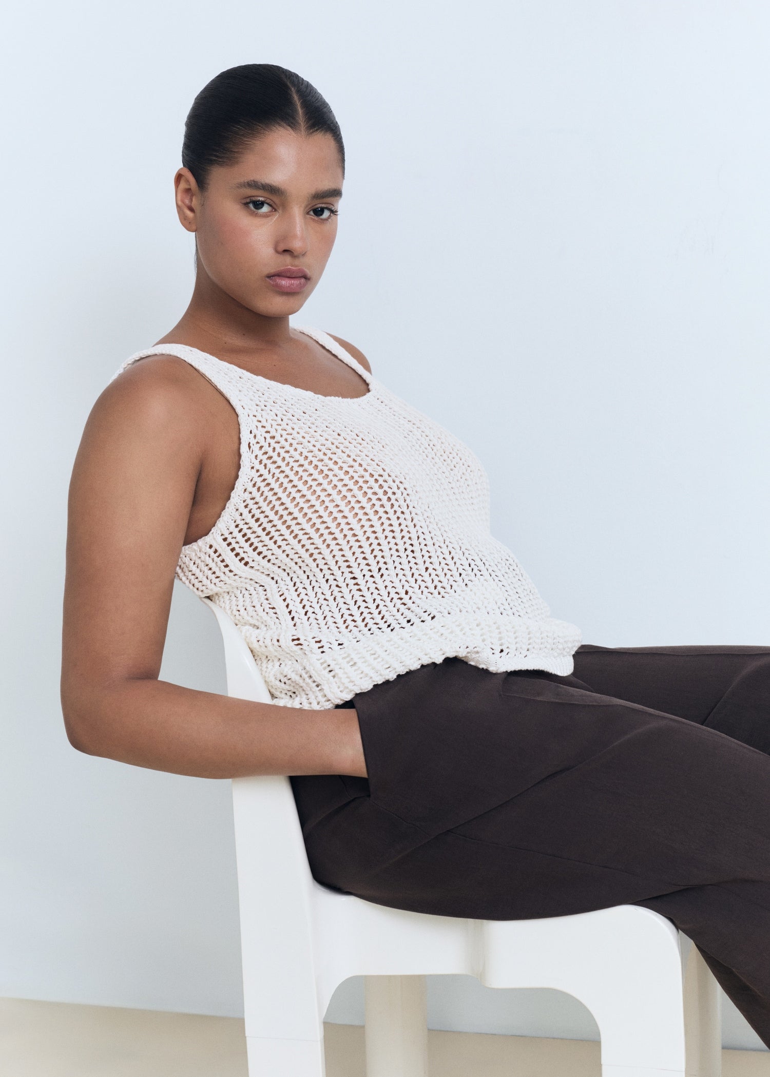Mango top gonzalo in Off White - D4