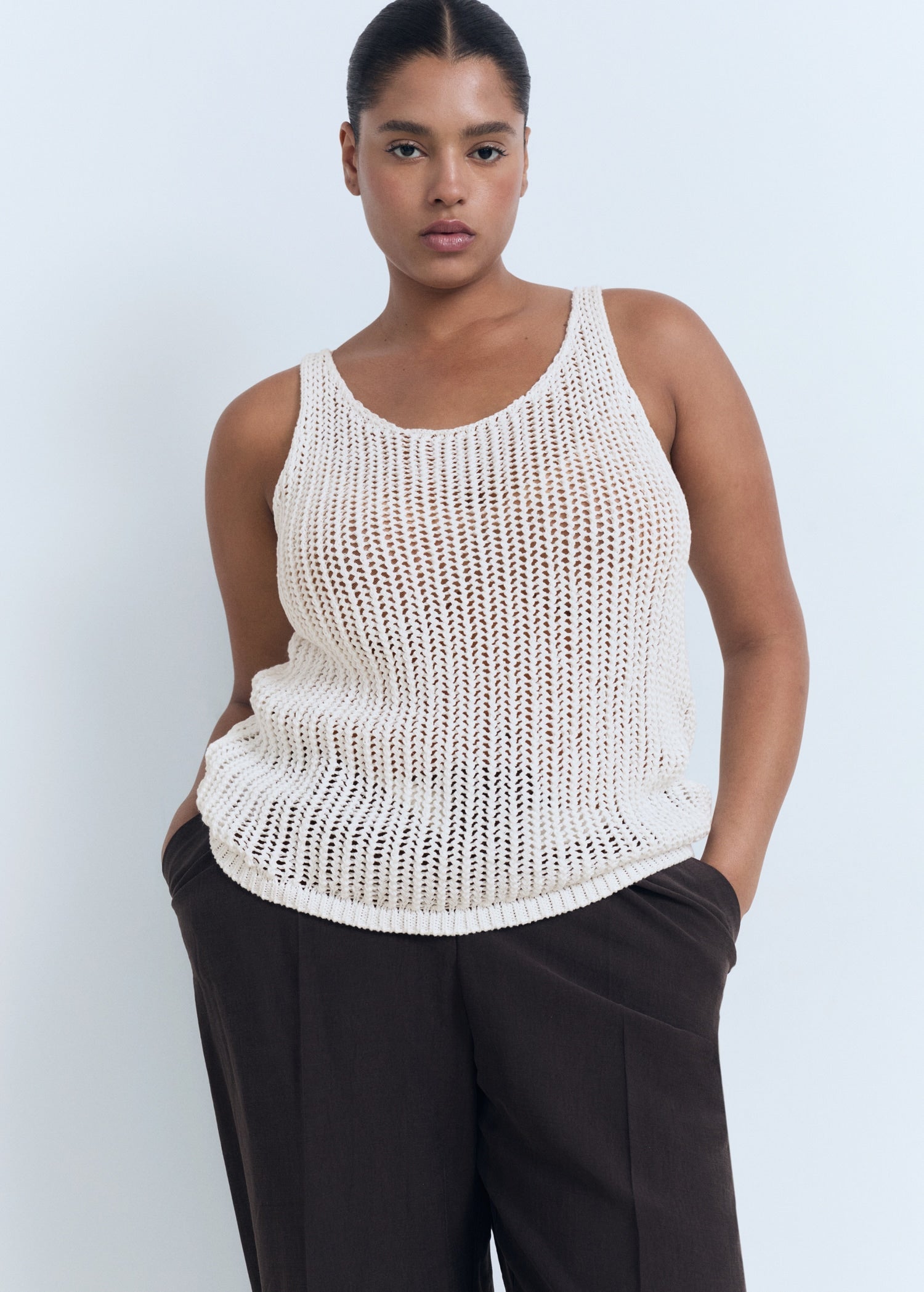 Mango top gonzalo in Off White - D5