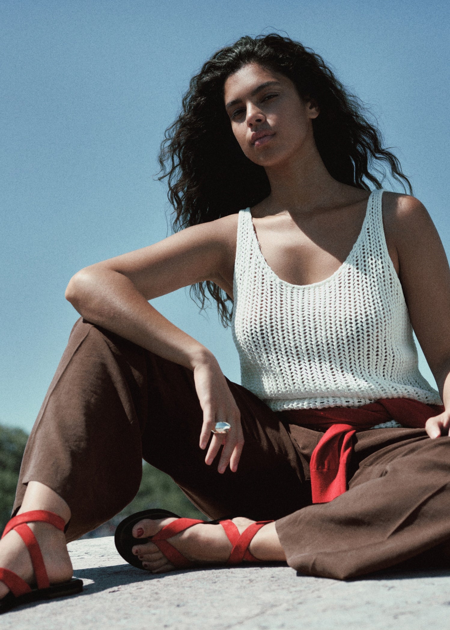 Mango top gonzalo in Off White - D6