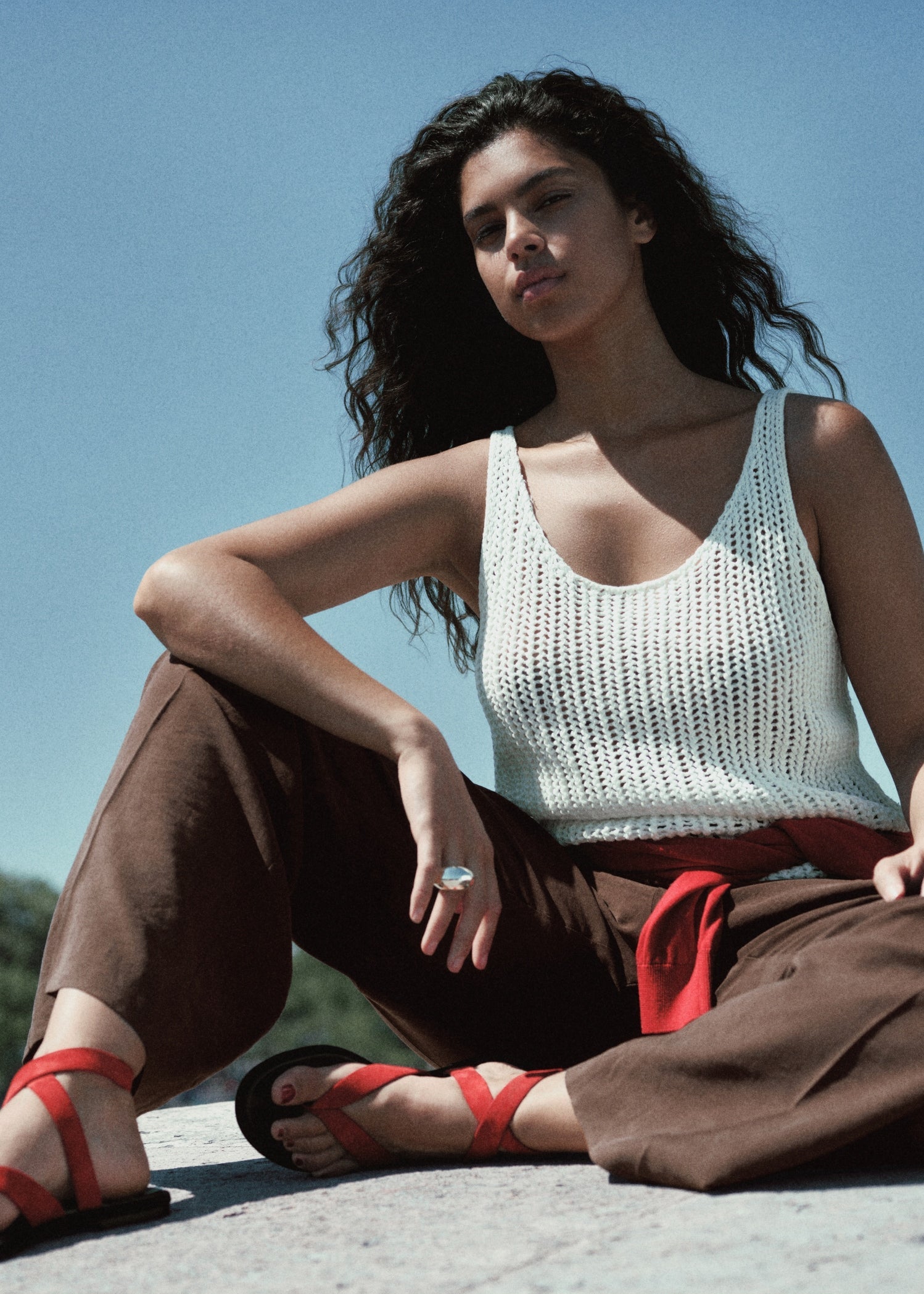 Mango top gonzalo in Off White - D6