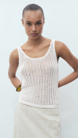 Mango top gonzalo in Off White