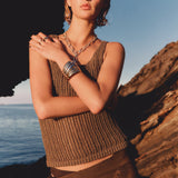 Mango top gonzalo in Taupe