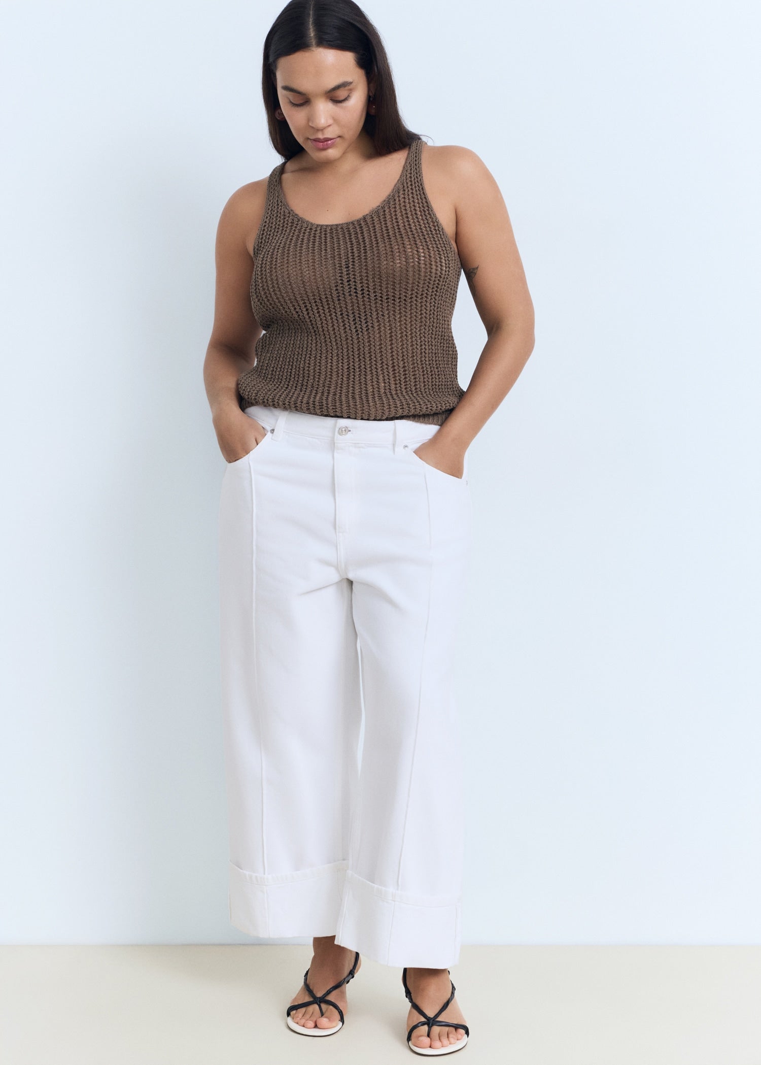 Mango top gonzalo in Taupe - D3