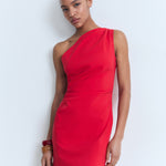 Mango dress knot in Red