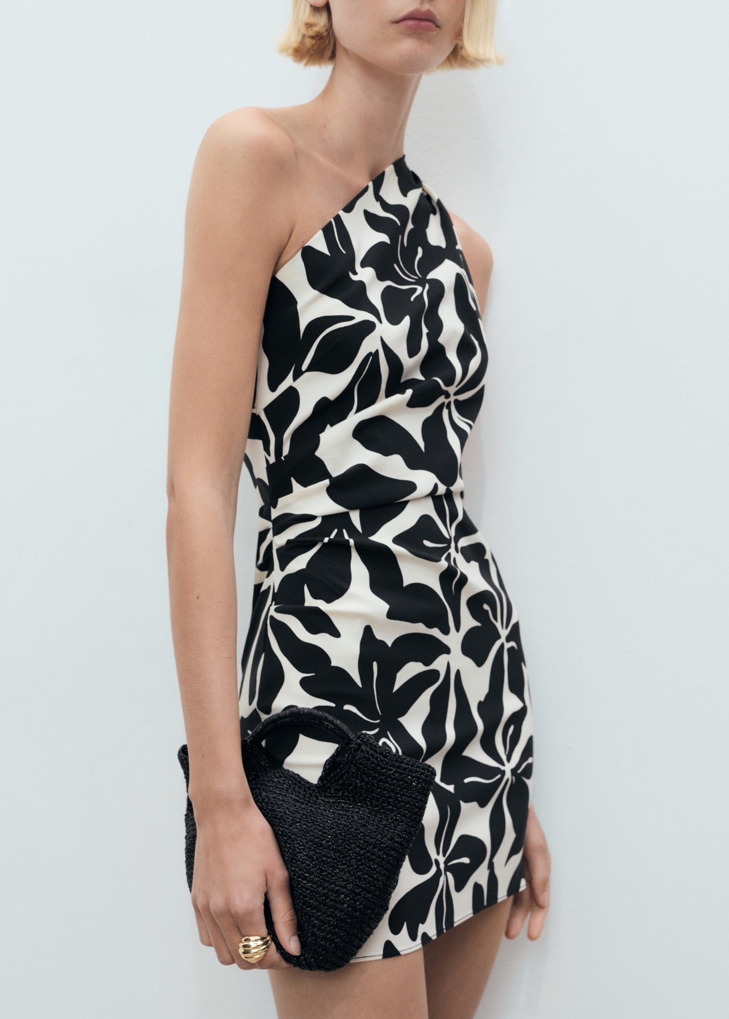 Mango dress knot in Black