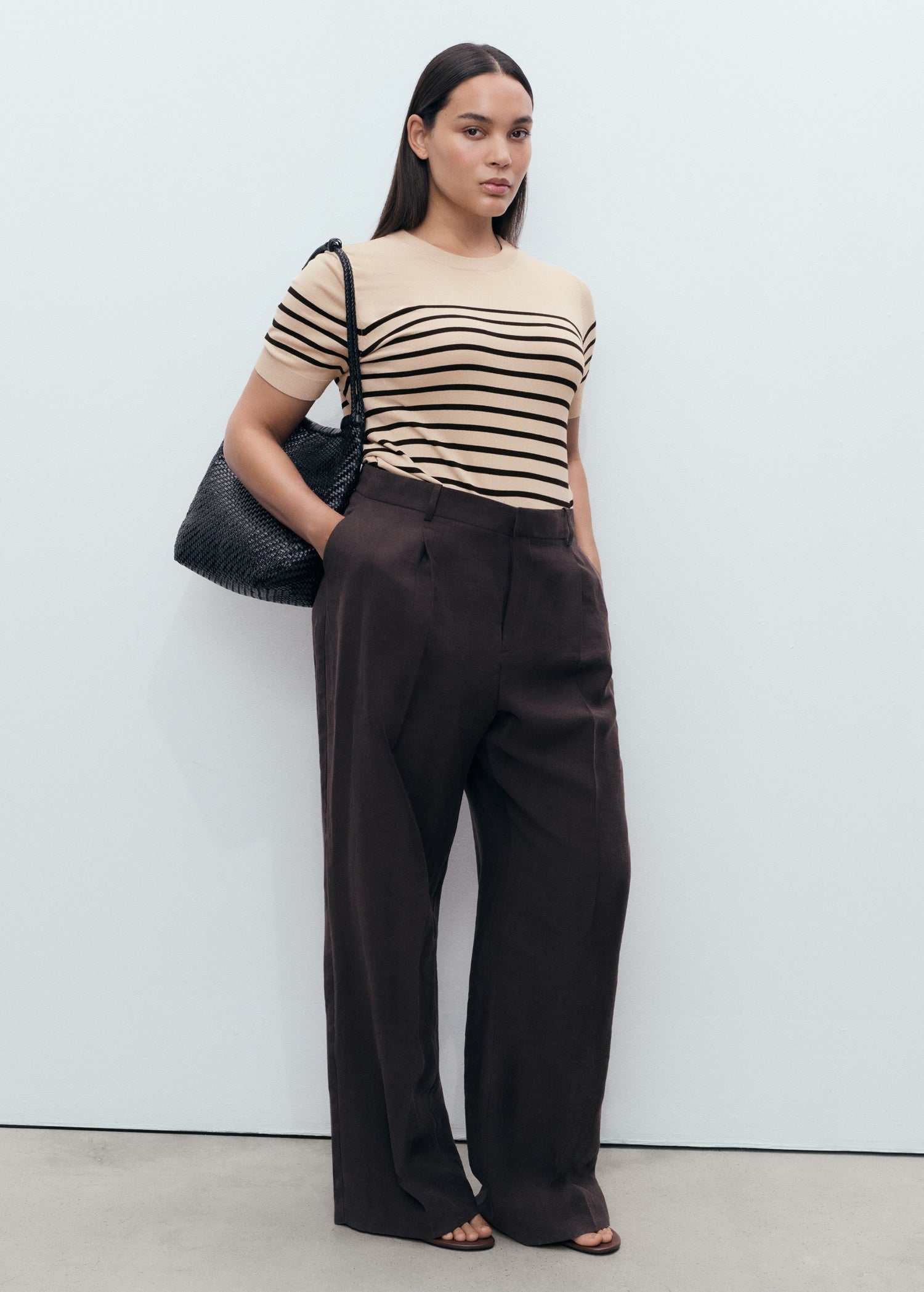 Mango sweater basic in Camel - D3