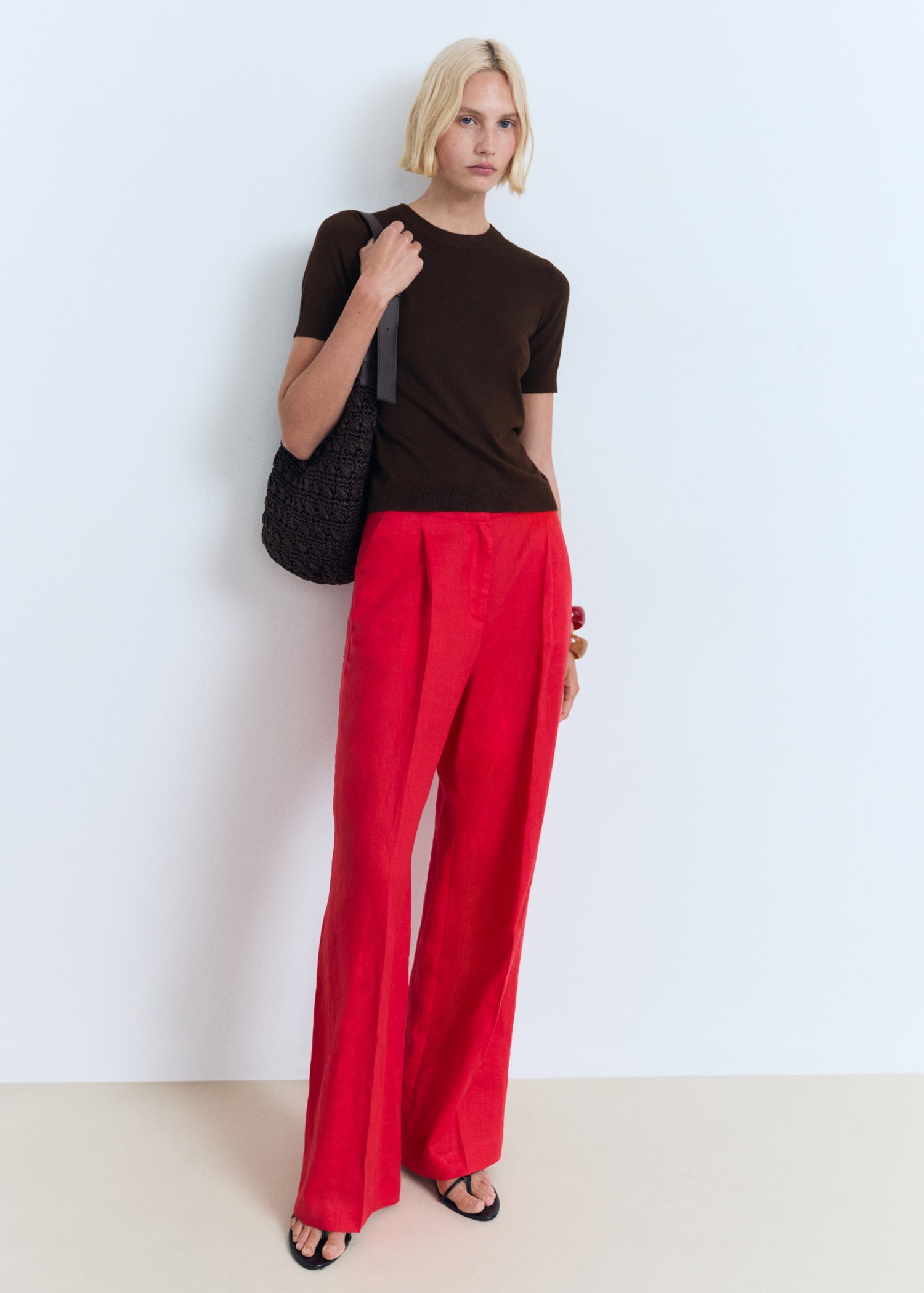 Mango sweater basic in Chocolate - 99999999_01