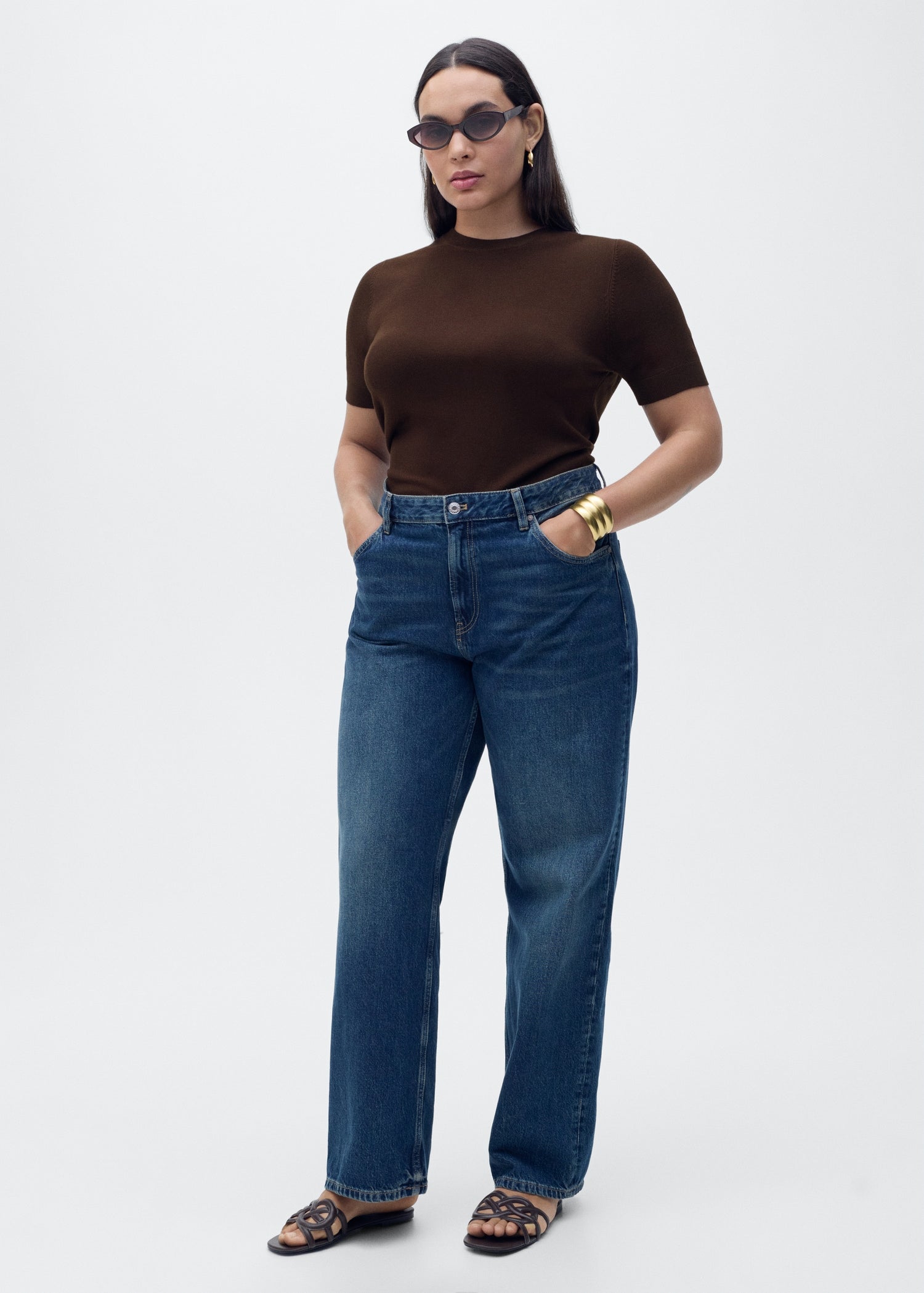 Mango sweater basic in Chocolate - D3