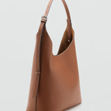 Mango shoulder bag keops in Leather