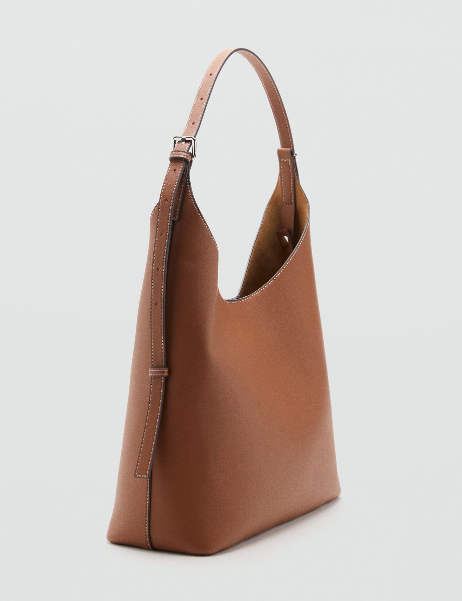 Mango shoulder bag keops in Leather