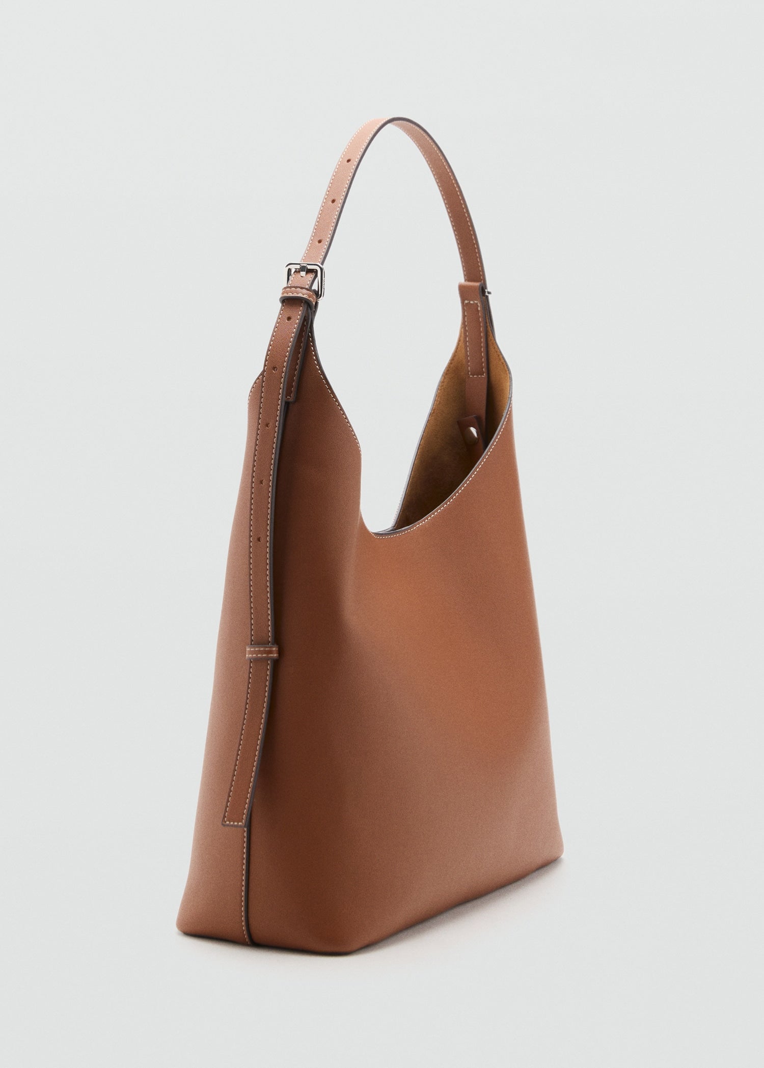 Mango shoulder bag keops in Leather