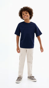 Mango t-shirt newbamc in Navy - 99999999_01