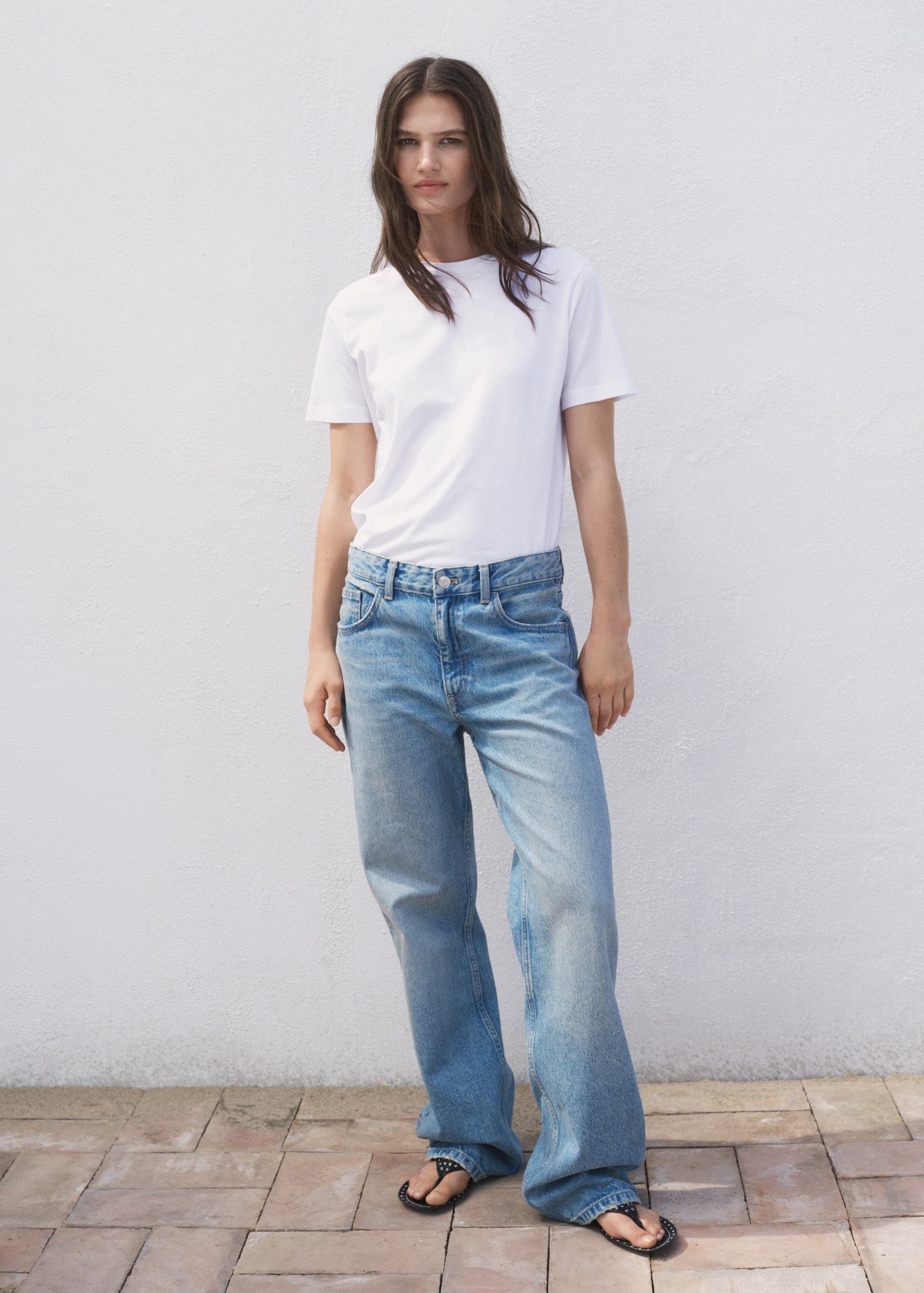 Mango t-shirt chals in White - 99999999_01