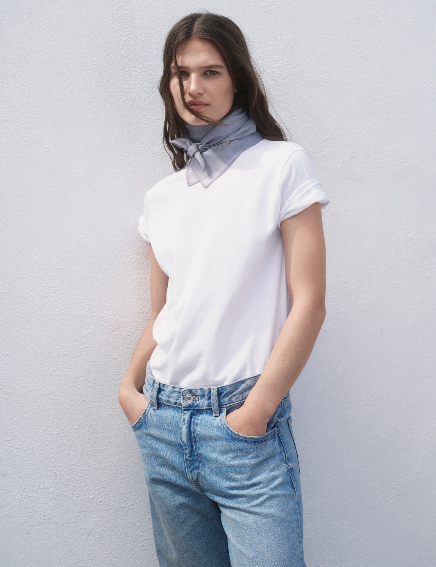 Mango t-shirt chals in White