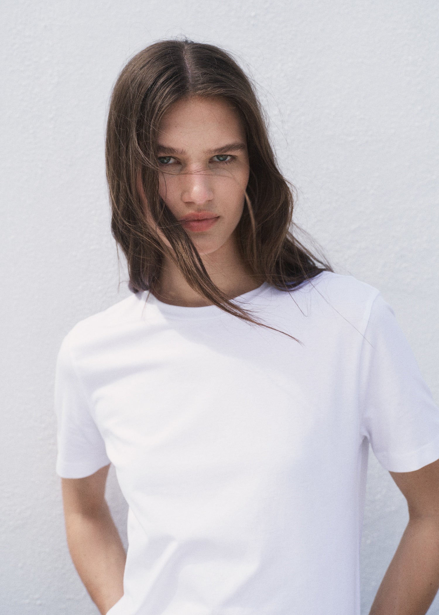 Mango t-shirt chals in White - D1