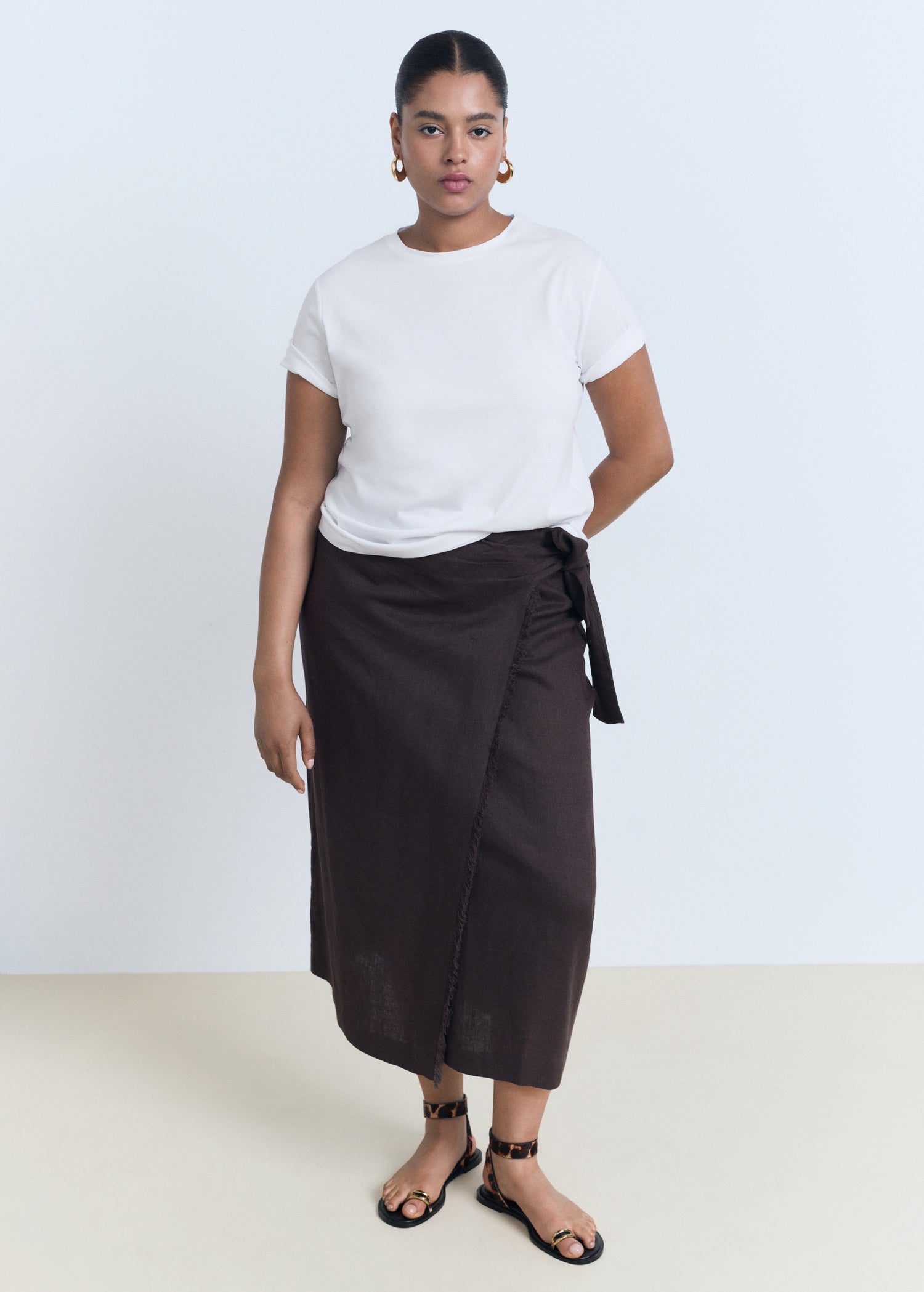 Mango t-shirt chals in White - D3