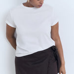 Mango t-shirt chals in White - D5