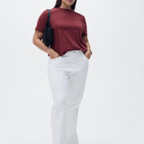 Mango t-shirt chals in Garnet - D3