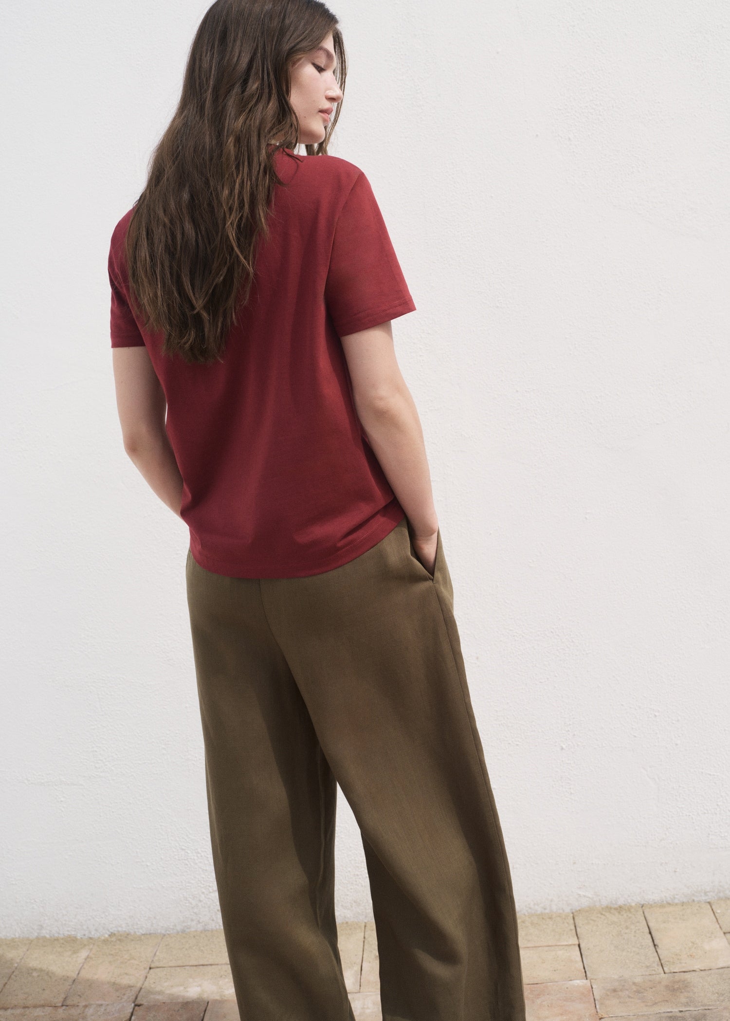 Mango t-shirt chals in Garnet - R