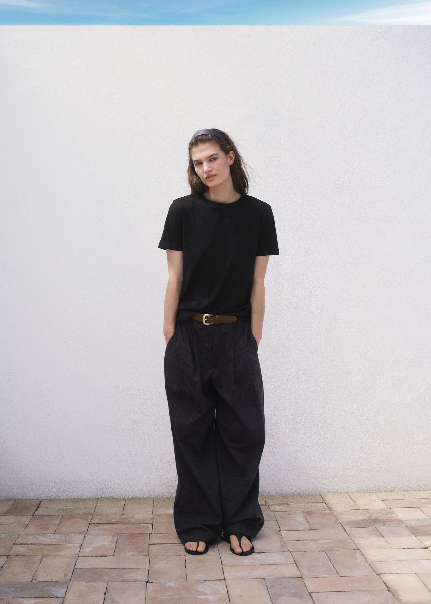 Mango t-shirt chals in Black - 99999999_01