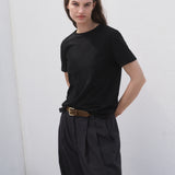 Mango t-shirt chals in Black