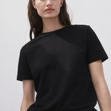 Mango t-shirt chals in Black - D1