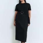 Mango t-shirt chals in Black - D3