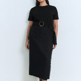 Mango t-shirt chals in Black - D3