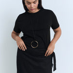 Mango t-shirt chals in Black - D5