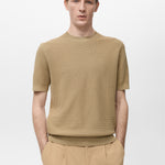 Mango t-shirt fluid in Beige