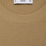 Mango t-shirt fluid in Beige - D8