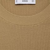 Mango t-shirt fluid in Beige - D8