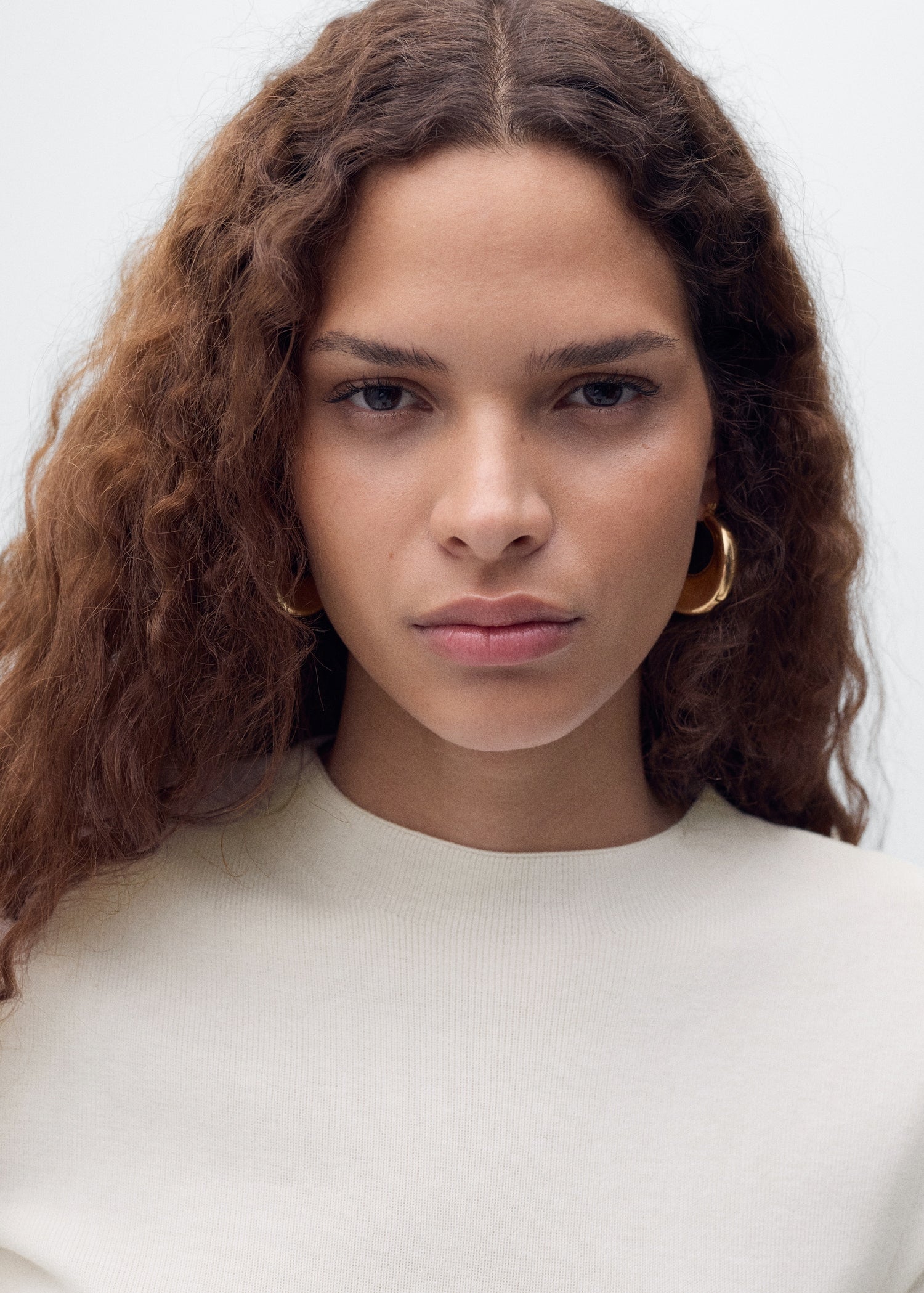 Mango sweater camel in White - D1