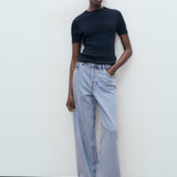 Mango sweater camel in Navy - 99999999_01