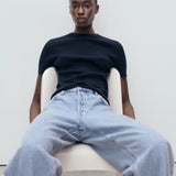 Mango sweater camel in Navy - D2